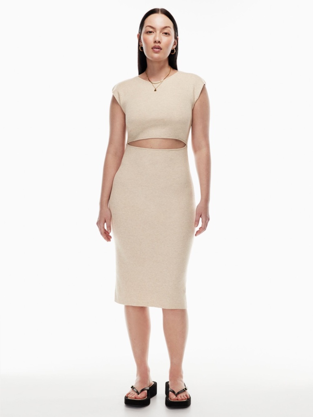 Aritzia cut out midi dress